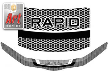 Дефлектор капот CA-Plastic Skoda Rapid  MK2 (2019-2025) (серия ART белая)