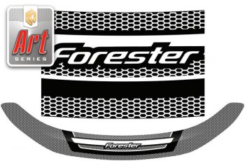 Дефлектор капот CA-Plastic Subaru Forester  SH (2008-2013) (серия ART белая)