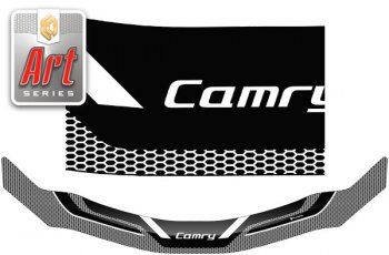 Дефлектор капот CA-Plastic Toyota Camry  XV40 (2006-2008) дорестайлинг (серия ART белая)