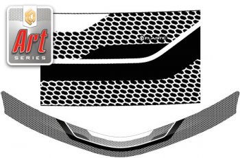 Дефлектор капот (рынок Японии) CA-Plastic Toyota Corolla Fielder  E160 (2015-2017) универсал 1-ый рестайлинг (серия ART белая)