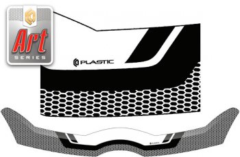 Дефлектор капота CA-Plastic Toyota Corolla Verso  AR10 (2004-2009) (серия ART белая)
