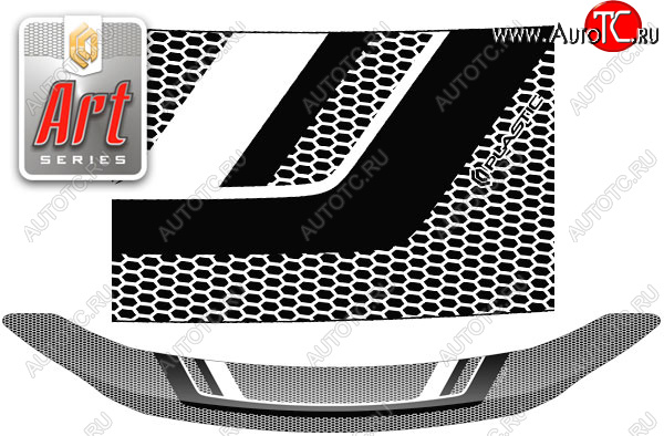 2 199 р. Дефлектор капота CA-Plastic  Toyota Esquire  R80 (2014-2017) дорестайлинг (серия ART белая)  с доставкой в г. Пермь