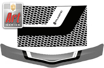Дефлектор капота CA-Plastic Toyota Passo Sette (2008-2012) MPV (серия ART белая)