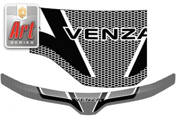 Дефлектор капота CA-Plastic Toyota Venza  GV10 (2012-2016) рестайлинг (серия ART белая)