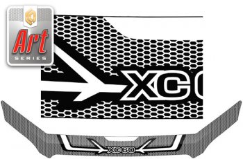 Дефлектор капота CA-Plastic Volvo XC60 (2017-2022) (серия ART белая)
