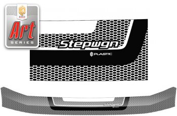 Дефлектор капота CA-Plastic Honda StepWagon  RF3,RF4 (2003-2005) минивэн рестайлинг (Серия Art черная)