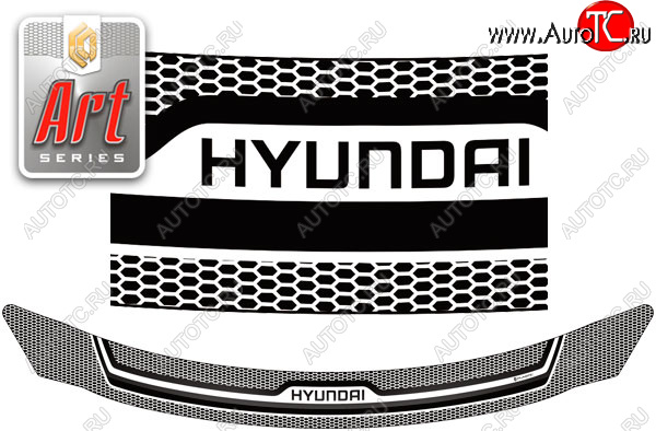 2 159 р. Дефлектор капота CA-Plastic  Hyundai I30 ( 2 GD,  3 PD) (2011-2020) дорестайлинг, хэтчбэк 5 дв., рестайлинг, хэтчбэк 5 дв., хэтчбэк (Серия Art черная)  с доставкой в г. Пермь