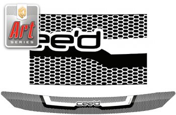 Дефлектор капота CA-Plastic KIA Ceed  3 CD (2018-2025) универсал (Серия Art черная)
