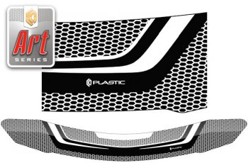Дефлектор капота CA-Plastic Mazda Demio  3 DE (2007-2014) дорестайлинг, рестайлинг (Серия Art черная)