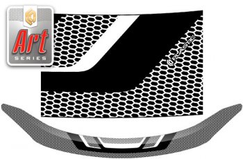 Дефлектор капота CA-Plastic Nissan Bluebird Sylphy  седан (2012-2025) NB17 (Серия Art черная)