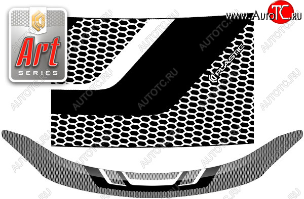 2 299 р. Дефлектор капота CA-Plastic  Nissan Bluebird Sylphy  седан (2012-2025) NB17 (Серия Art черная)  с доставкой в г. Пермь