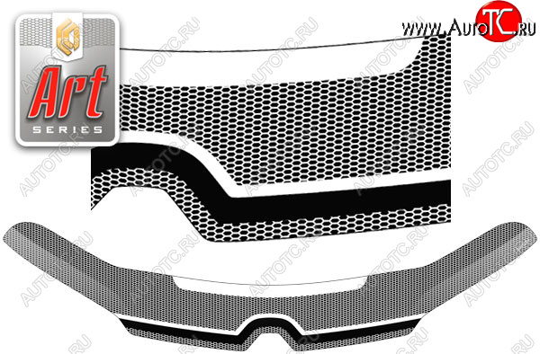 2 479 р. Дефлектор капота CA-Plastic  Renault Sandero Stepway  (B8) (2014-2018) дорестайлинг (Серия Art черная)  с доставкой в г. Пермь
