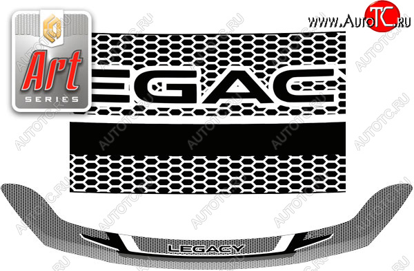 2 399 р. Дефлектор капота CA-Plastic  Subaru Legacy  BN/B15 (2017-2025) рестайлинг седан (Серия Art черная)  с доставкой в г. Пермь