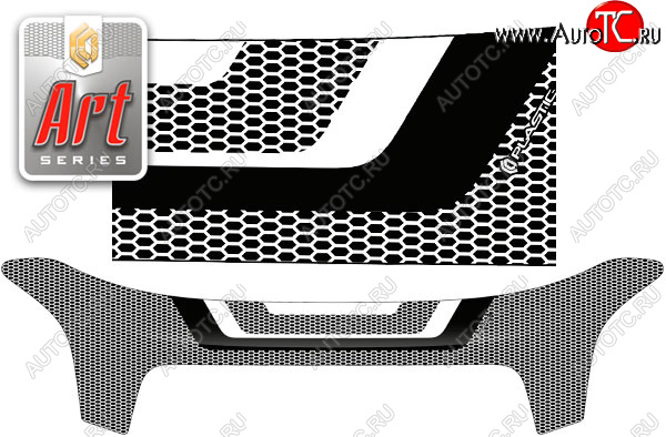 2 299 р. Дефлектор капота CA-Plastic  Toyota Rush  J200 (2006-2008) дорестайлинг (Серия Art черная)  с доставкой в г. Пермь