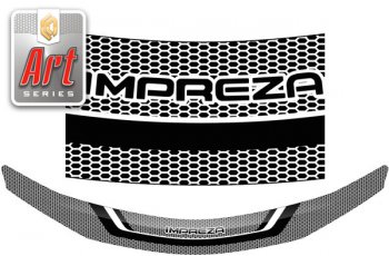 Дефлектор капота CA-Plastic Subaru Impreza  GH (2007-2012) хэтчбэк (серия ART графит)