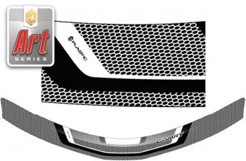 Дефлектор капота (USA) CA-Plastic Toyota Camry  XV50 (2011-2014) дорестайлинг (серия ART графит)
