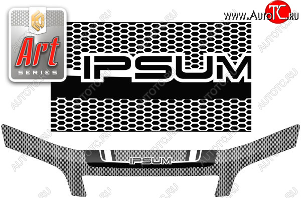 2 399 р. Дефлектор капота CA-Plastic  Toyota Ipsum  SXM10 (1998-2001) рестайлинг (серия ART графит)  с доставкой в г. Пермь