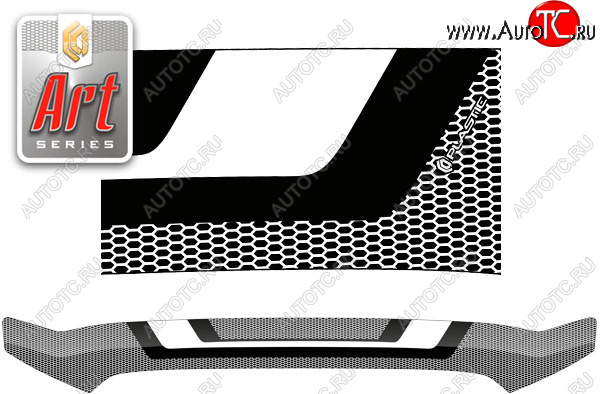 2 399 р. Дефлектор капота (Double Cab) CA-Plastic  Toyota Tundra  XK50 (2007-2013) дорестайлинг, 1-ый рестайлинг (Серия Art графит)  с доставкой в г. Пермь
