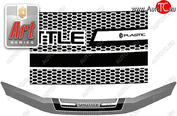 2 199 р. Дефлектор капота CA-Plastic  Honda Shuttle (2015-2019)  дорестайлинг (Серия Art серебро)  с доставкой в г. Пермь