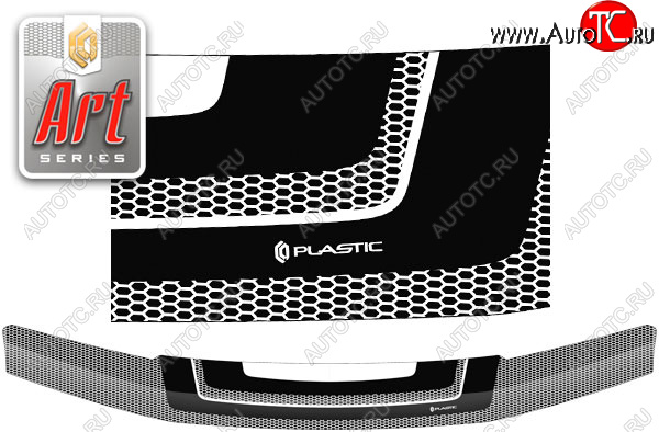 2 199 р. Дефлектор капота CA-Plastic  Nissan Terrano2  R20 (1999-2006) 2-ой рестайлинг (серия Art серебро)  с доставкой в г. Пермь