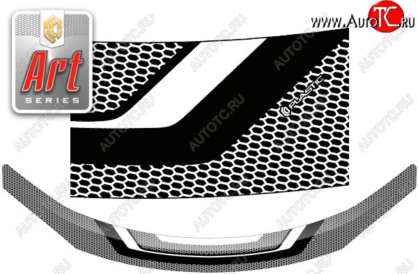 2 199 р. Дефлектор капота CA-Plastic  Toyota Allion  T260 (2016-2021) седан 2-ой рестайлинг (Серия Art серебро)  с доставкой в г. Пермь