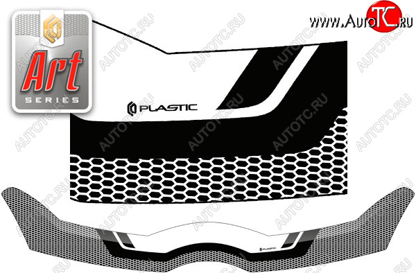 2 199 р. Дефлектор капота CA-Plastic  Toyota Corolla Verso  AR10 (2004-2009) (Серия Art серебро)  с доставкой в г. Пермь