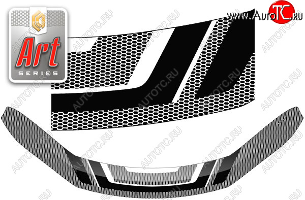 2 479 р. Дефлектор капота CA-Plastic  Toyota Fortuner  AN160 (2015-2020) дорестайлинг (Серия Art серебро)  с доставкой в г. Пермь