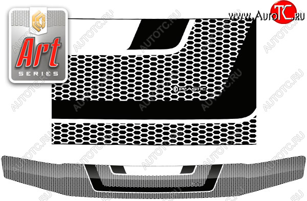 2 199 р. Дефлектор капота CA-Plastic  Toyota Probox (2002-2014) (Серия Art серебро)  с доставкой в г. Пермь