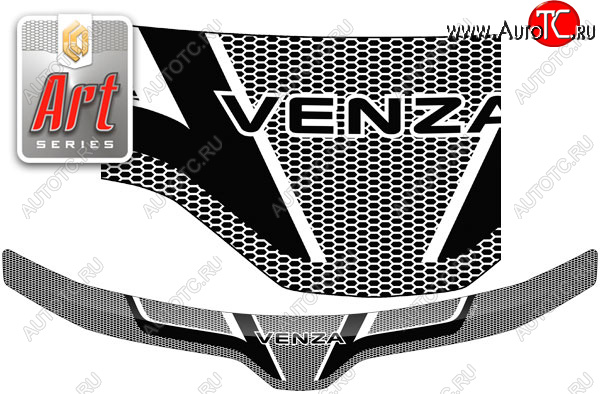 2 479 р. Дефлектор капота CA-Plastic  Toyota Venza  GV10 (2012-2016) рестайлинг (Серия Art серебро)  с доставкой в г. Пермь