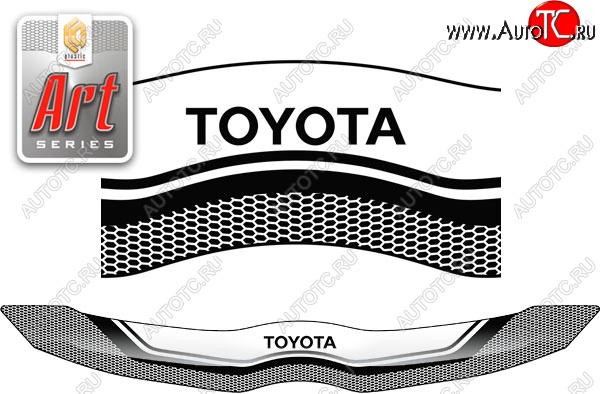 2 159 р. Дефлектор капота CA-Plastic  Toyota Verso  R20 (2009-2012) дорестайлинг (Серия Art серебро)  с доставкой в г. Пермь