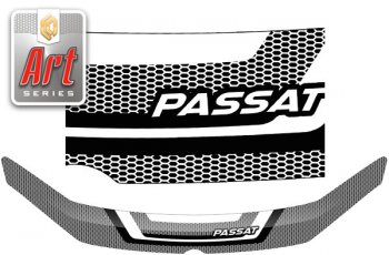 Дефлектор капота CA-Plastic Volkswagen Passat  B7 (2010-2015) седан (Серия Art серебро)