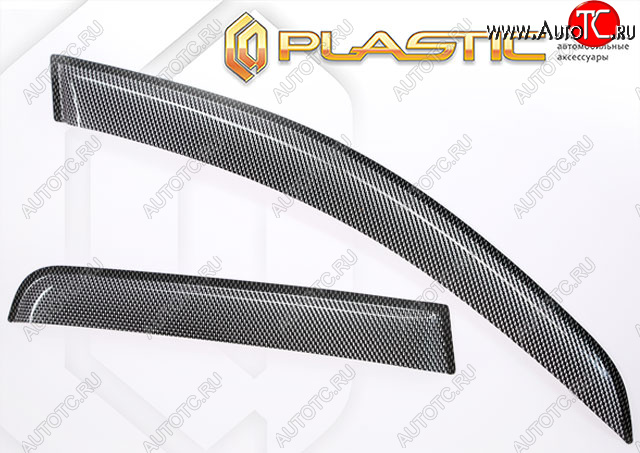 3 399 р. Дефлектора окон CA-Plastic Toyota RAV4 XA40 5 дв. дорестайлинг (2012-2015) (шелкография карбон-серебро)  с доставкой в г. Пермь