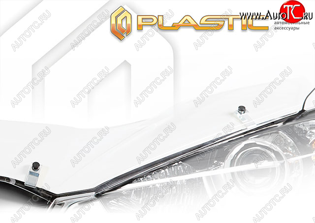 3 399 р. Дефлектор капота (exclusive) Classic прозрачный CA Plastic на Ford Focus 2 седан-хэтчбэк 2005-2008  с доставкой в г. Пермь