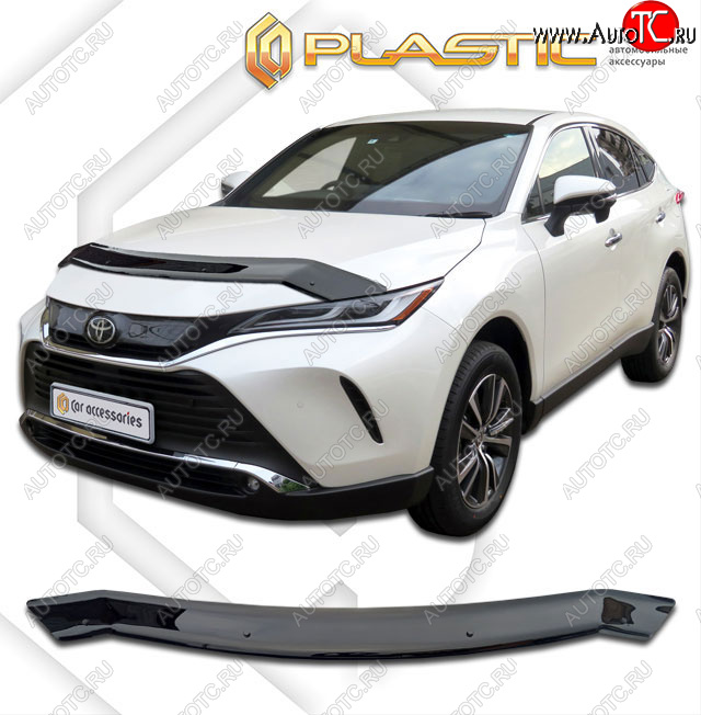 1 999 р. Дефлектор капота CA-Plastic  Toyota Harrier  XU80 (2020-2025) (classic черный, без надписи)  с доставкой в г. Пермь
