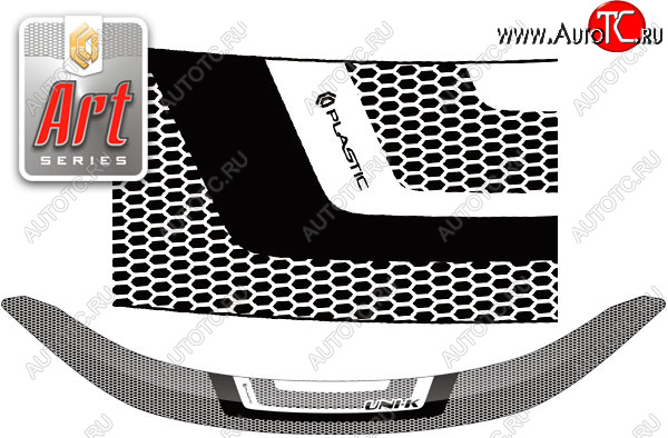 2 159 р. Дефлектор капота CA-Plastic  Changan UNI-K (2020-2025) (серия ART белая)  с доставкой в г. Пермь