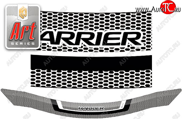 2 199 р. Дефлектор капота CA-Plastic  Toyota Harrier  XU80 (2020-2025) (серия ART белая)  с доставкой в г. Пермь