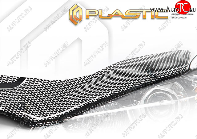 2 599 р. Дефлектор капота CA-Plastic  Nissan Primera  3 седан (2001-2008) P12 (Серия Art черная)  с доставкой в г. Пермь