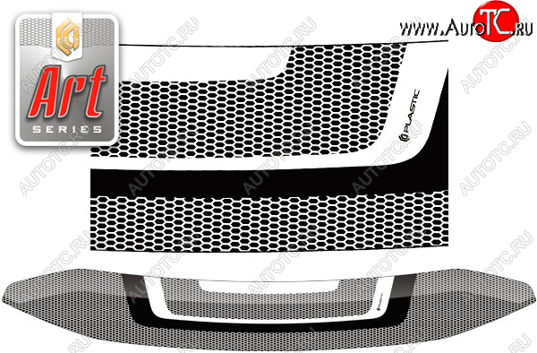 1 999 р. Дефлектор капота CA-Plastic  Volkswagen Multivan  T5 (2009-2015) рестайлинг (Серия Art графит)  с доставкой в г. Пермь