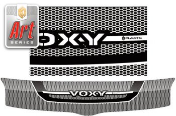 Дефлектор капота CA-Plastic Toyota Voxy  минивэн (2007-2010) R70 дорестайлинг (Серия Art серебро)