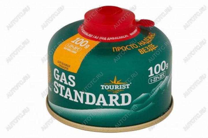 260 р. Баллон газовый резьбовой TOURIST STANDARD для портативных приборов 100 г. TOURIST tbr-100  с доставкой в г. Пермь