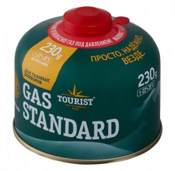 419 р. Баллон газовый резьбовой TOURIST STANDARD для портативных приборов 230 г. TOURIST tbr-230  с доставкой в г. Пермь. Увеличить фотографию 1