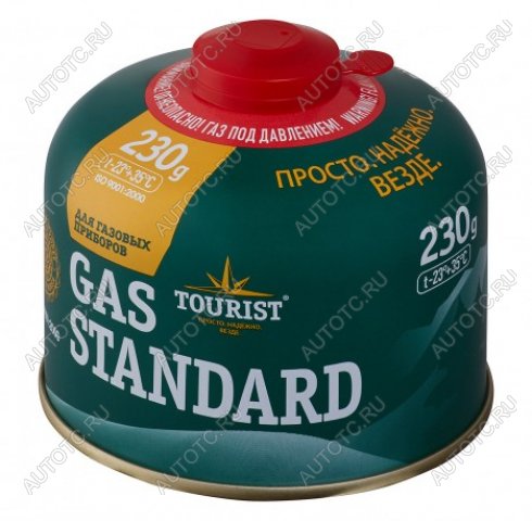 419 р. Баллон газовый резьбовой TOURIST STANDARD для портативных приборов 230 г. TOURIST tbr-230  с доставкой в г. Пермь