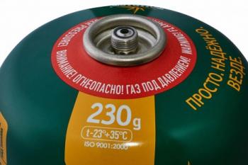 419 р. Баллон газовый резьбовой TOURIST STANDARD для портативных приборов 230 г. TOURIST tbr-230  с доставкой в г. Пермь. Увеличить фотографию 2