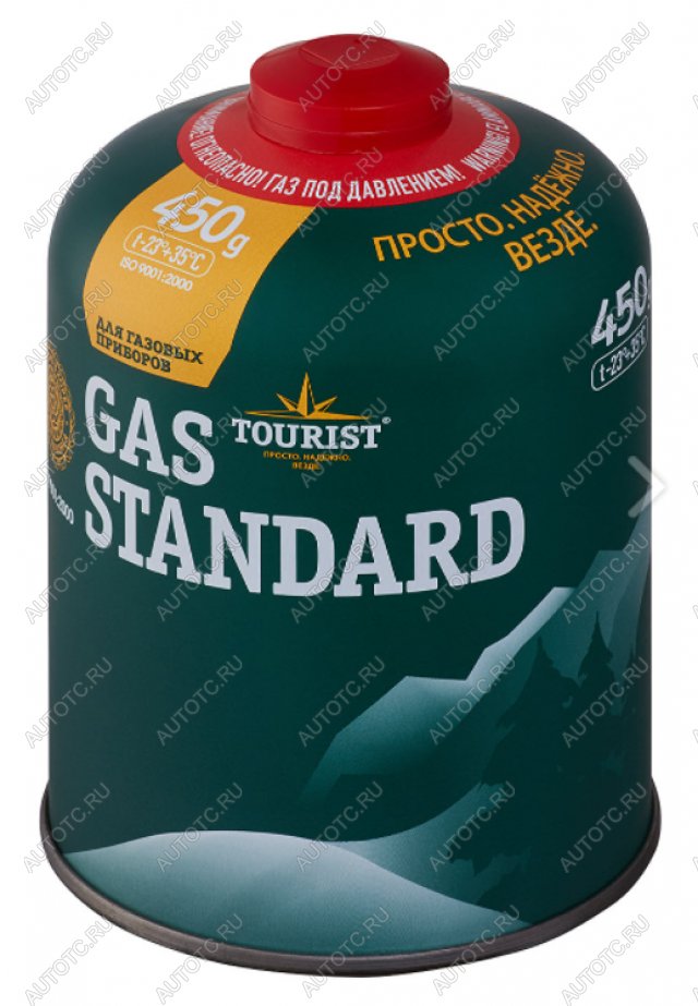 629 р. Баллон газовый резьбовой TOURIST STANDARD для портативных приборов 450 г TOURIST tbr-450  с доставкой в г. Пермь