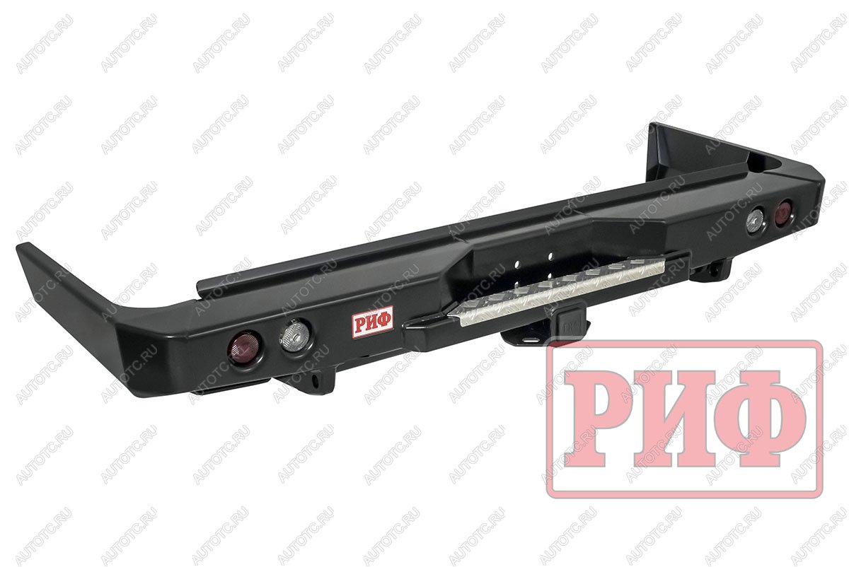 89 019 р. Бампер РИФ силовой задний Toyota Land Cruiser 76 2007+ с квадратом под фаркоп и фонарями РИФ rif076-21150  с доставкой в г. Пермь