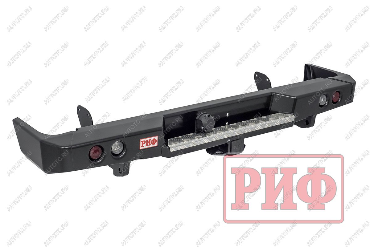 75 709 р. Бампер РИФ силовой задний Toyota Land Cruiser 78 2007+ с квадратом под фаркоп и фонарями РИФ rif078-21150  с доставкой в г. Пермь