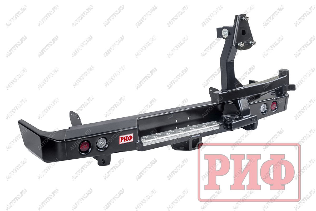 100 649 р. Бампер РИФ силовой задний Toyota Land Cruiser 78 2007+ с квадратом под фаркоп, калиткой и фонарями РИФ rif078-21125  с доставкой в г. Пермь