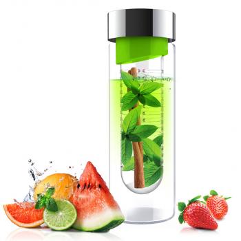 1 679 р. Бутылка FLAVOUR IT, 480 мл, серебряный зеленый ASOBU swg11.04-16-green  с доставкой в г. Пермь. Увеличить фотографию 4