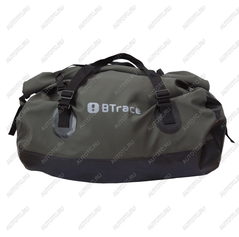 5 179 р. Гермосумка BTrace усиленная ПВХ трикотаж 80л (Оливковыйчерный) BTrace a0333  с доставкой в г. Пермь