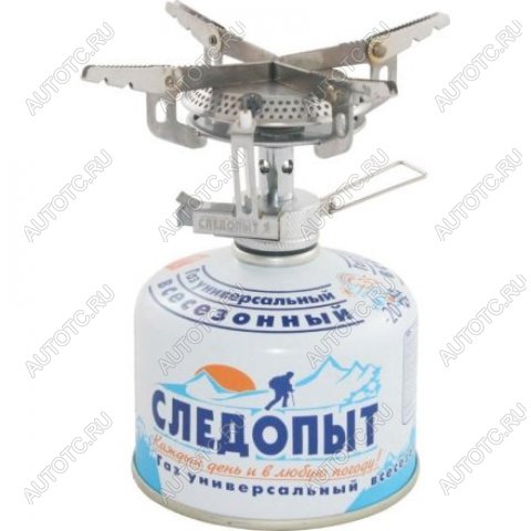 1 399 р. Горелка газовая портативная СЛЕДОПЫТ "Маленький костерок" резьбовой баллон СЛЕДОПЫТ pf-gsp-s03  с доставкой в г. Пермь